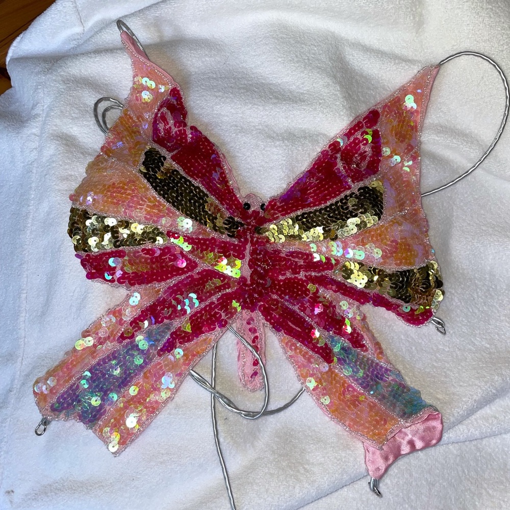 Butterfly sequin top